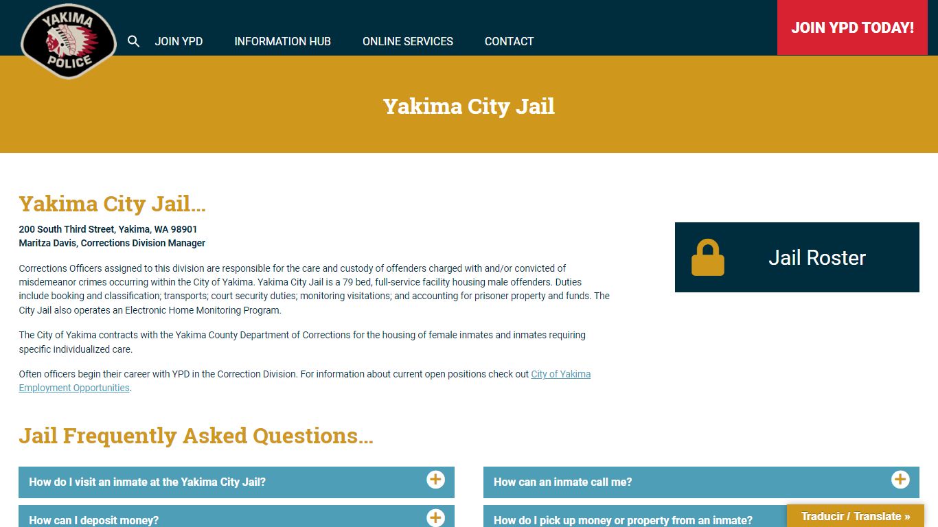 Yakima City Jail | Yakima Police Department